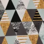 nerka damska trojkaty zloto czern blekit