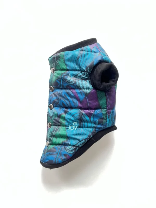 petjoy kurtka pikowana bez kaptura blue leafs