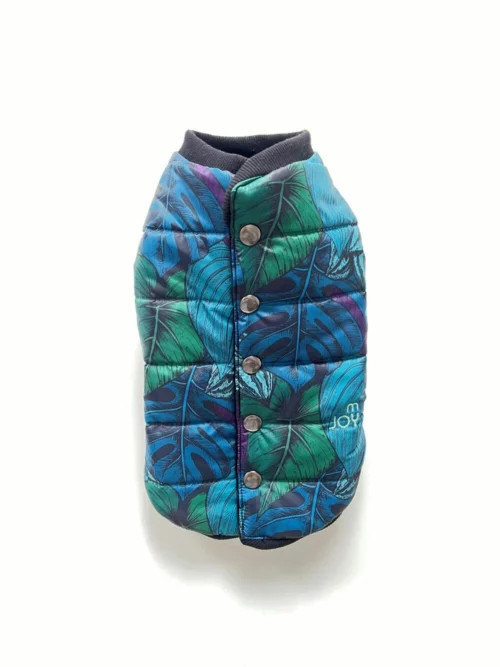 petjoy kurtka pikowana bez kaptura blue leafs