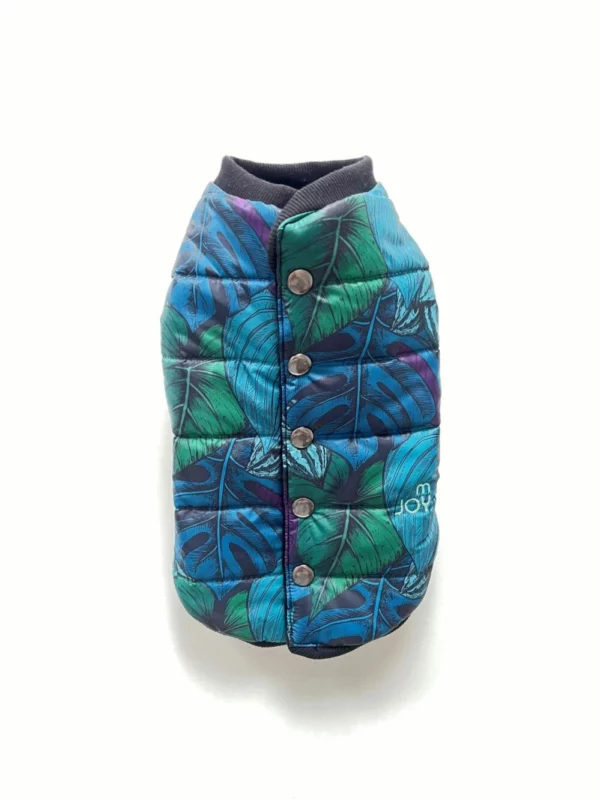 petjoy kurtka pikowana bez kaptura blue leafs