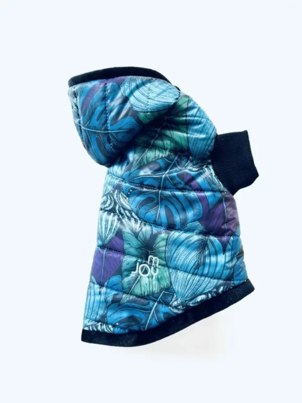 petjoy kurtka pikowana z kapturem blue leafs petjoy kurtka pikowana z kapturem blue leafs