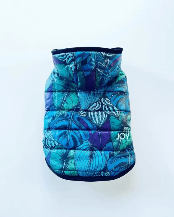 petjoy kurtka pikowana z kapturem blue leafs petjoy kurtka pikowana z kapturem blue leafs